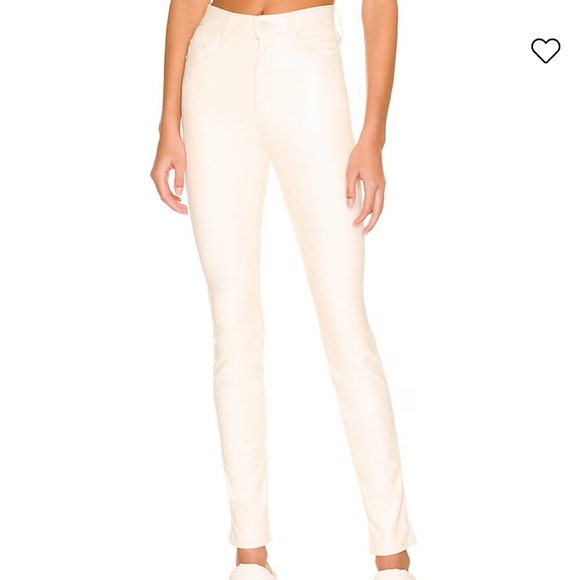 NEW MOTHER Faux Leather The Super Swooner in Wax On, Wax Off Egret, SIZE 23 0828 - Picture 2 of 10